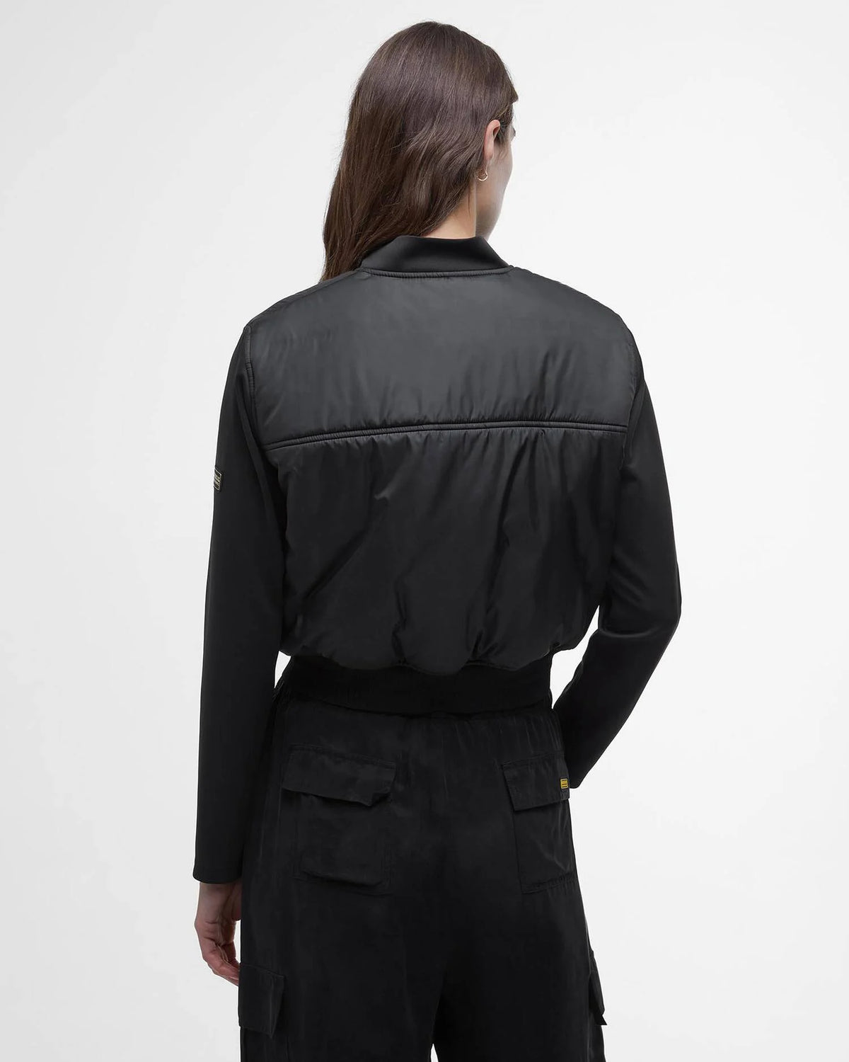 Barbour International Quilted Bomber Jacket In Black