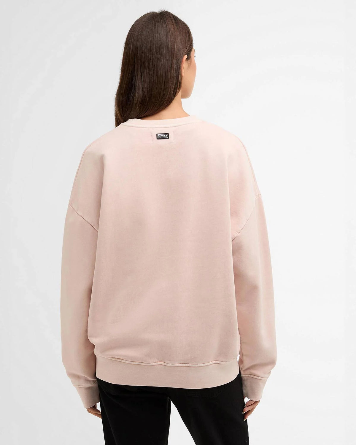 Barbour Internation Sweatshirt In Washed Desert Pink