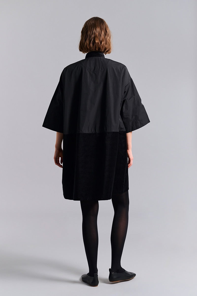 Bitte Kai Rand Fukkura Poplin Coat Dress In Black