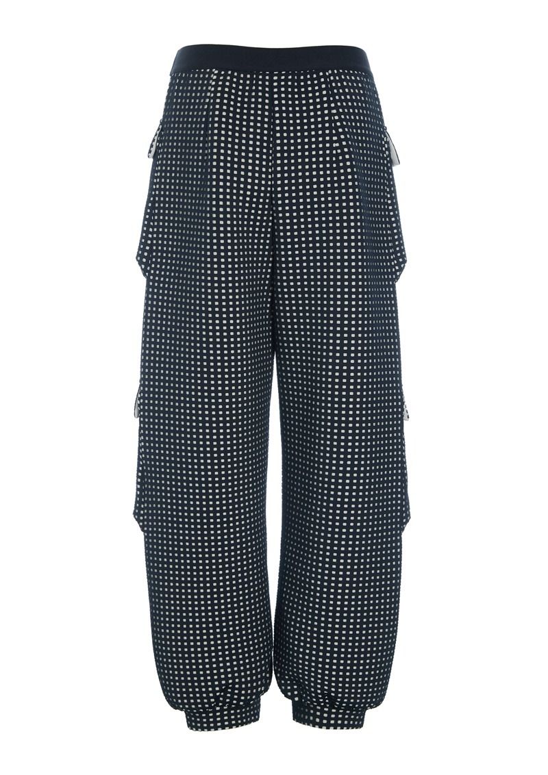 Bitte Kai Rand Scuba Tiles Trousers With Pockets In Black/Ivory