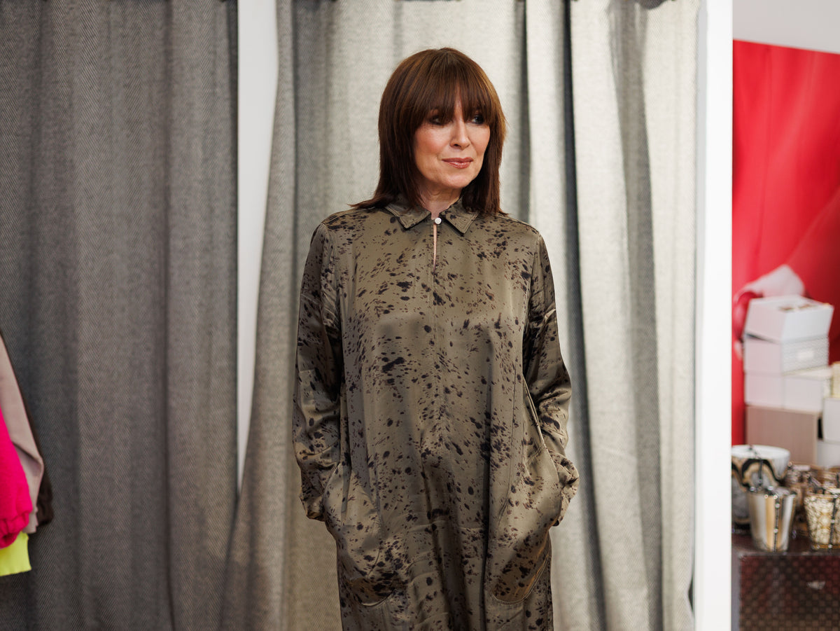 Part Two Shiloh Dress In Tarmac Scattered Texture Print