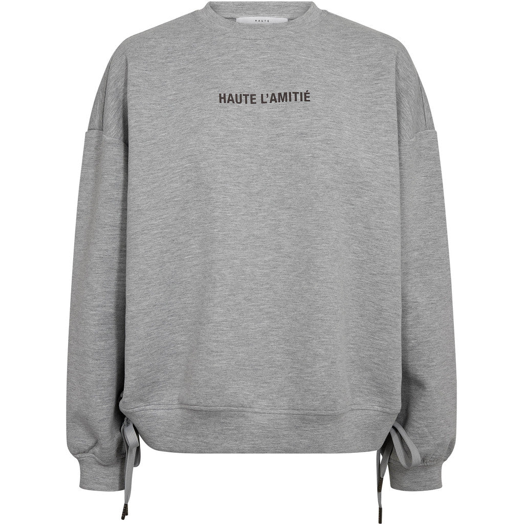 Haute L'amitie New Studio Tie Sweat In Grey Melange