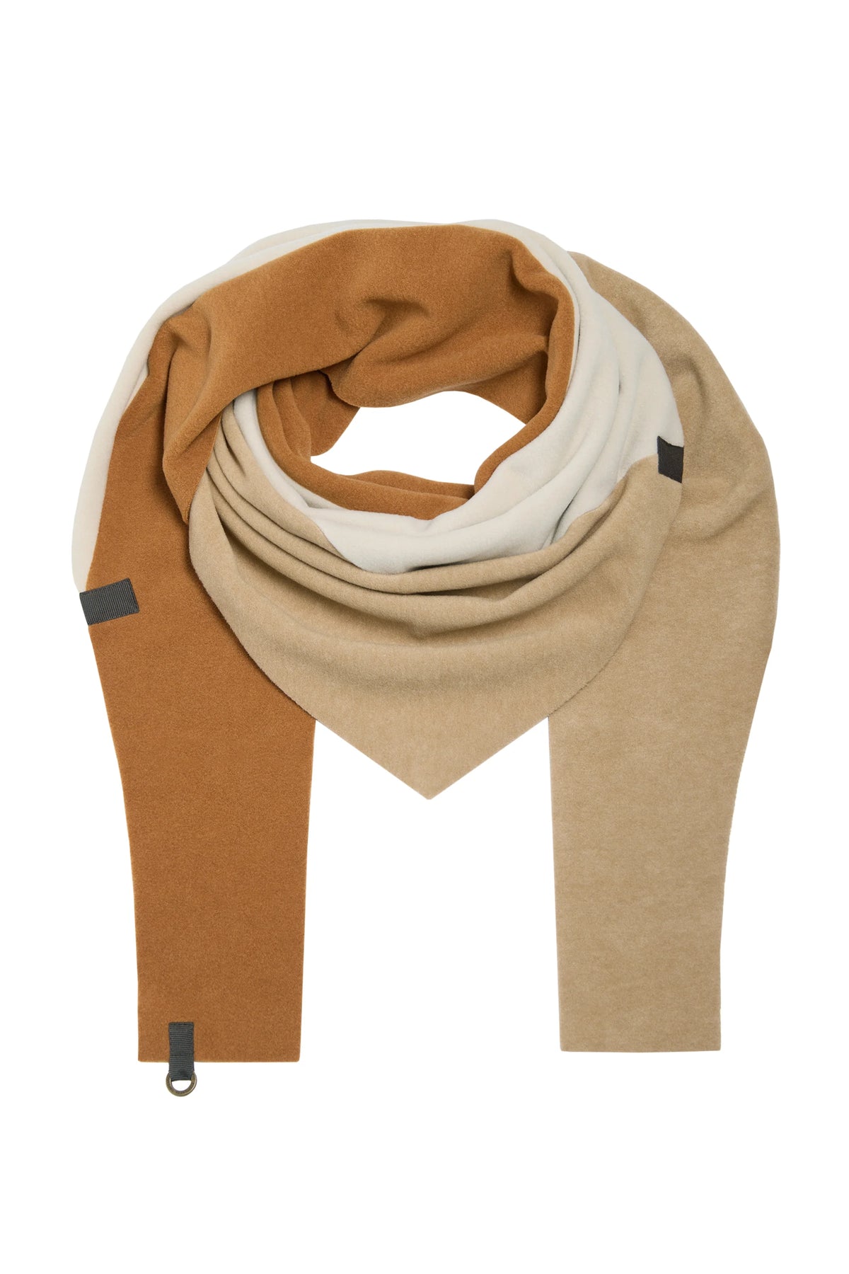 Henriette Steffensen triangle Scarf No Waste In Camel/Rust/Kit