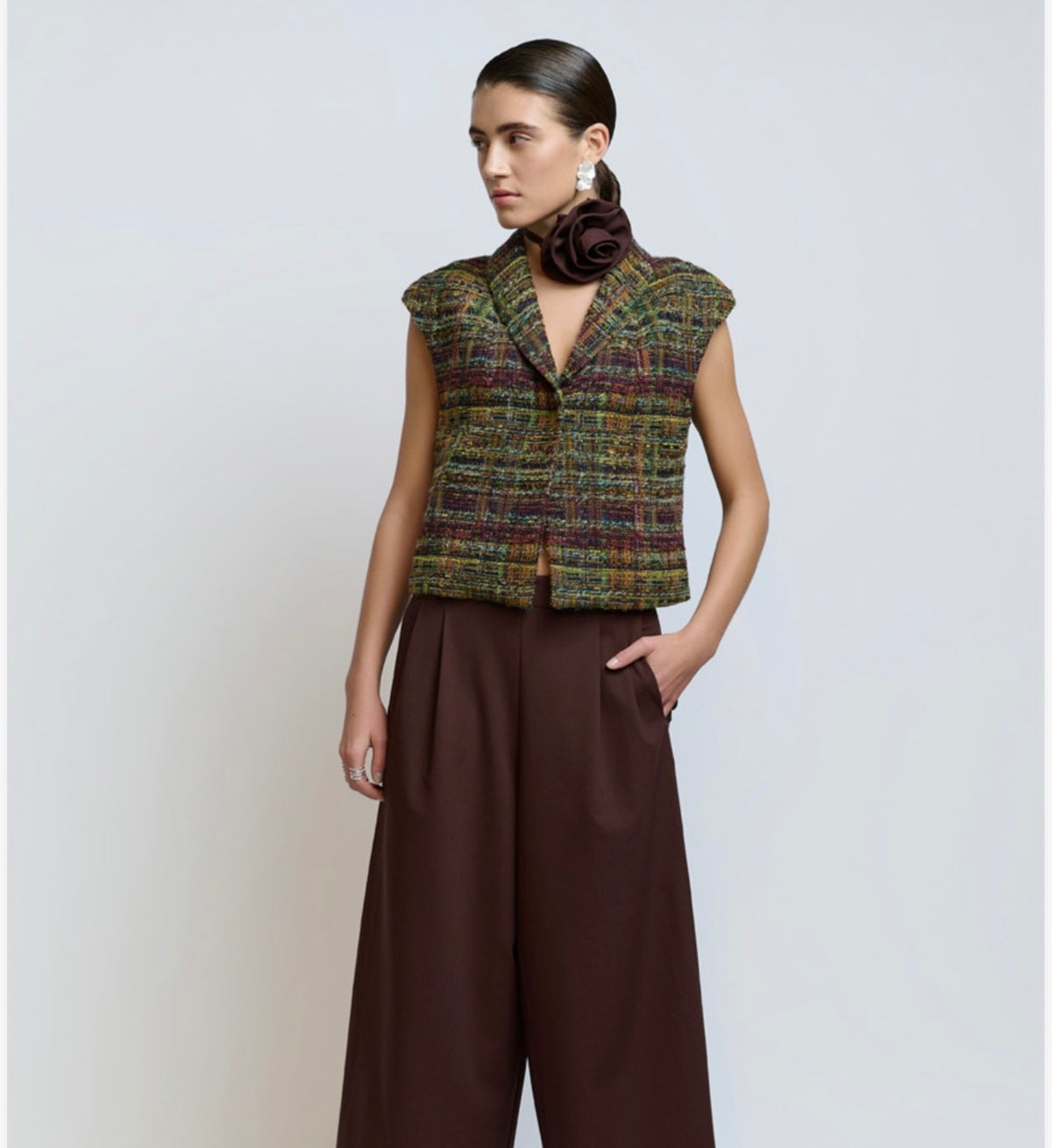 Creton Crchika Blouse in Dark Olive