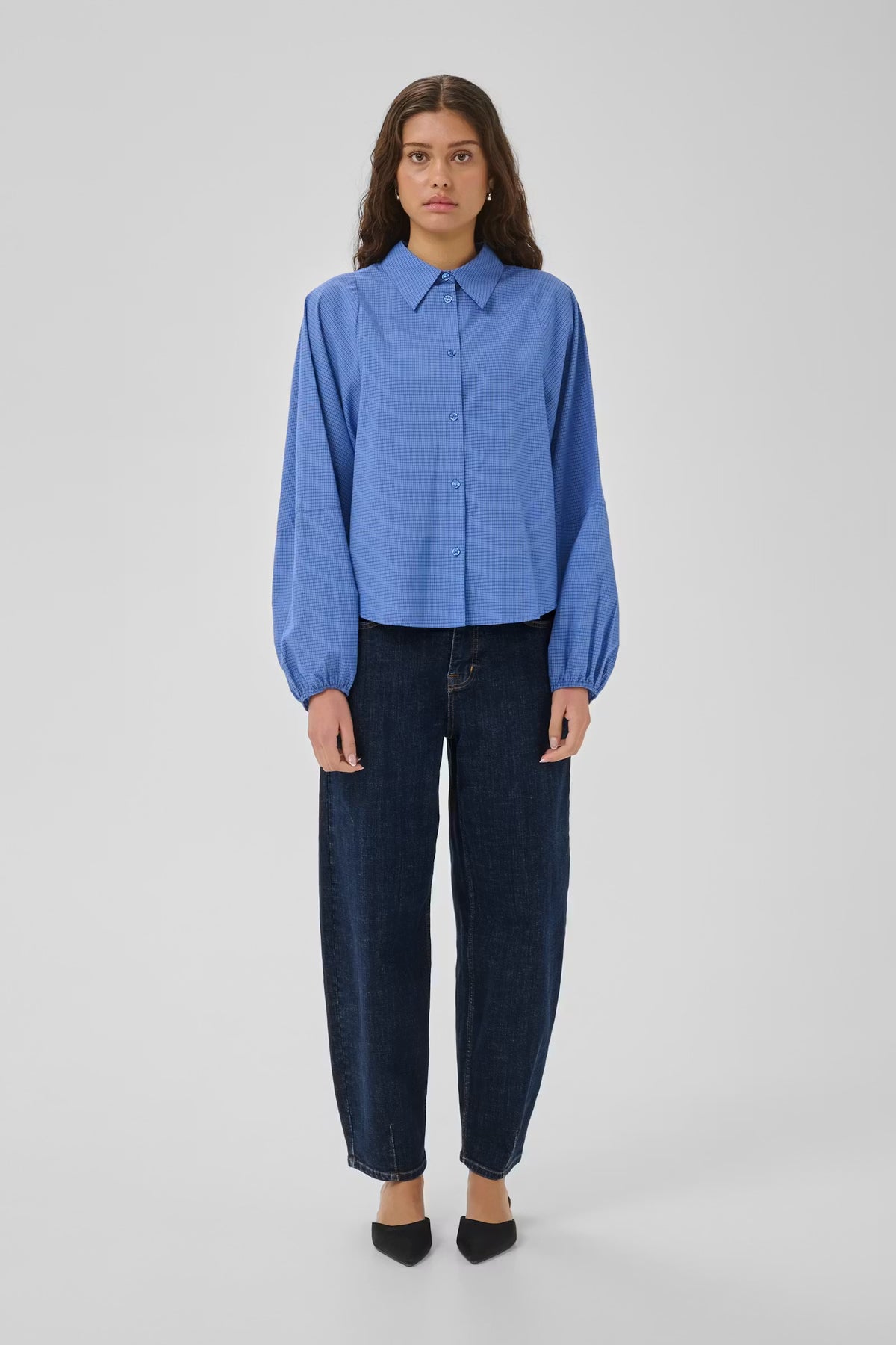 My Essential Wardrobe Loose Balloon Lucy Jeans In Dark Blue