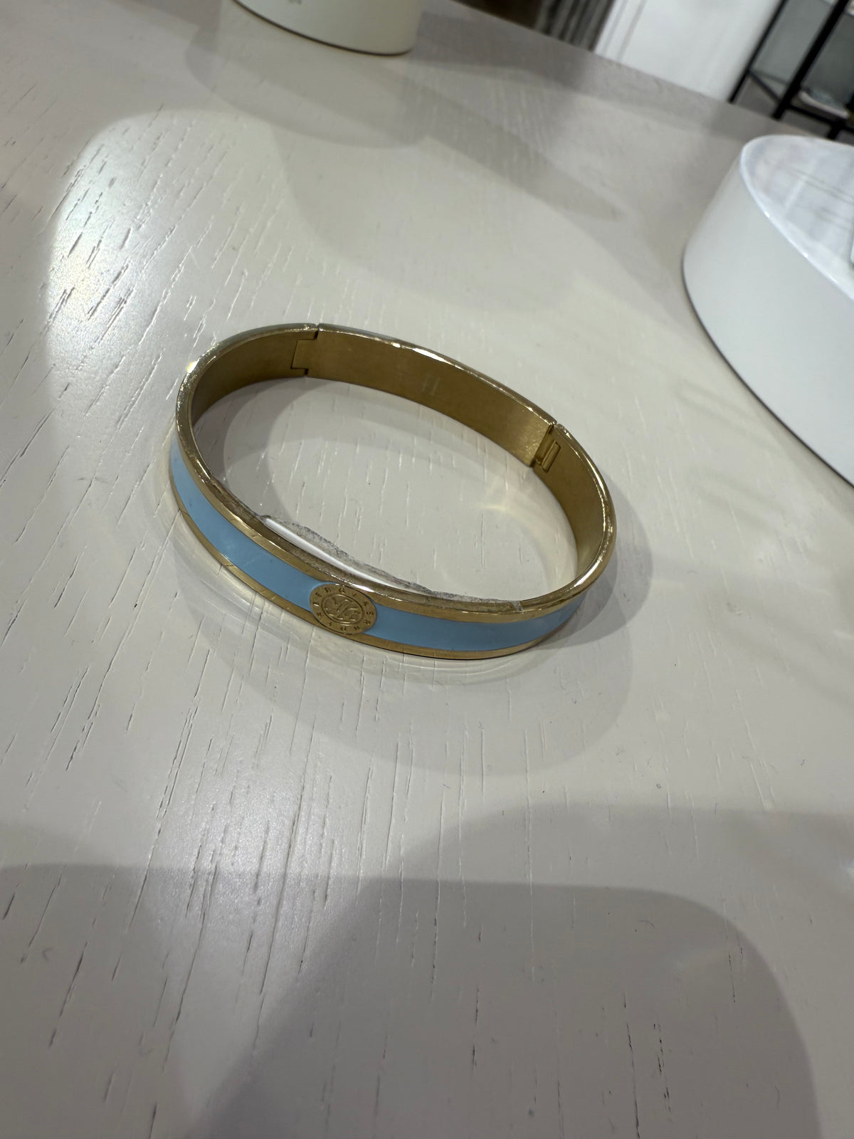 Dyrberg/Kern Pennika Bangle in Gold & Aqua