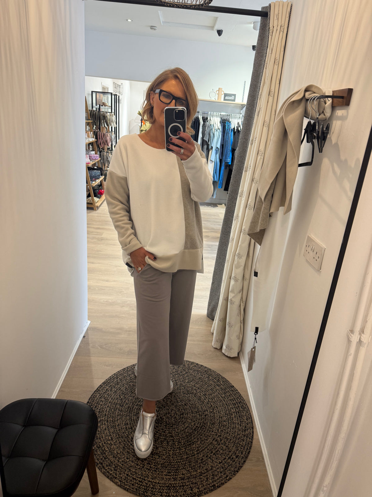 Henriette Steffensen Flare Sweatpants in Elephant