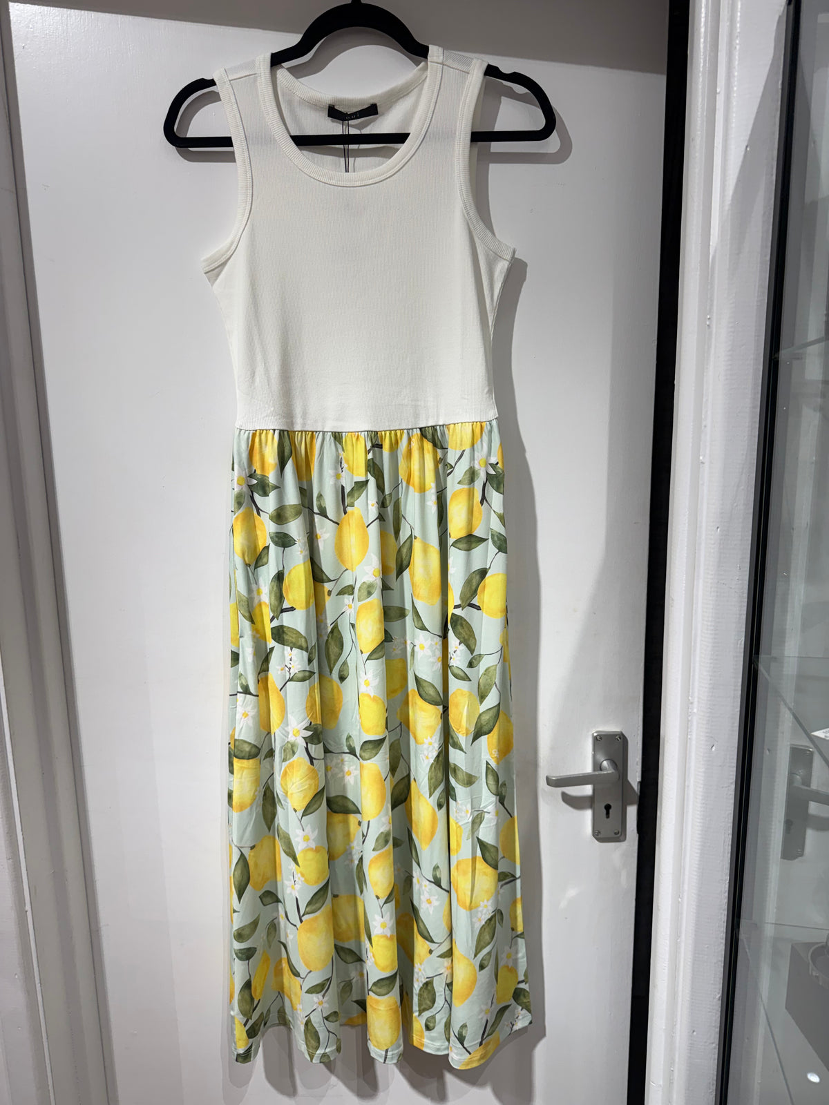 Oui Dress In It Green Yellow 98391