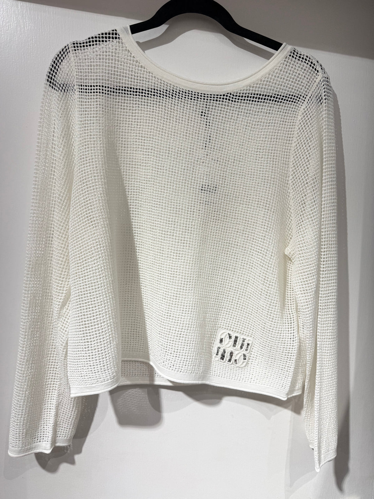 Oui Mesh Knit in Optic White 97552