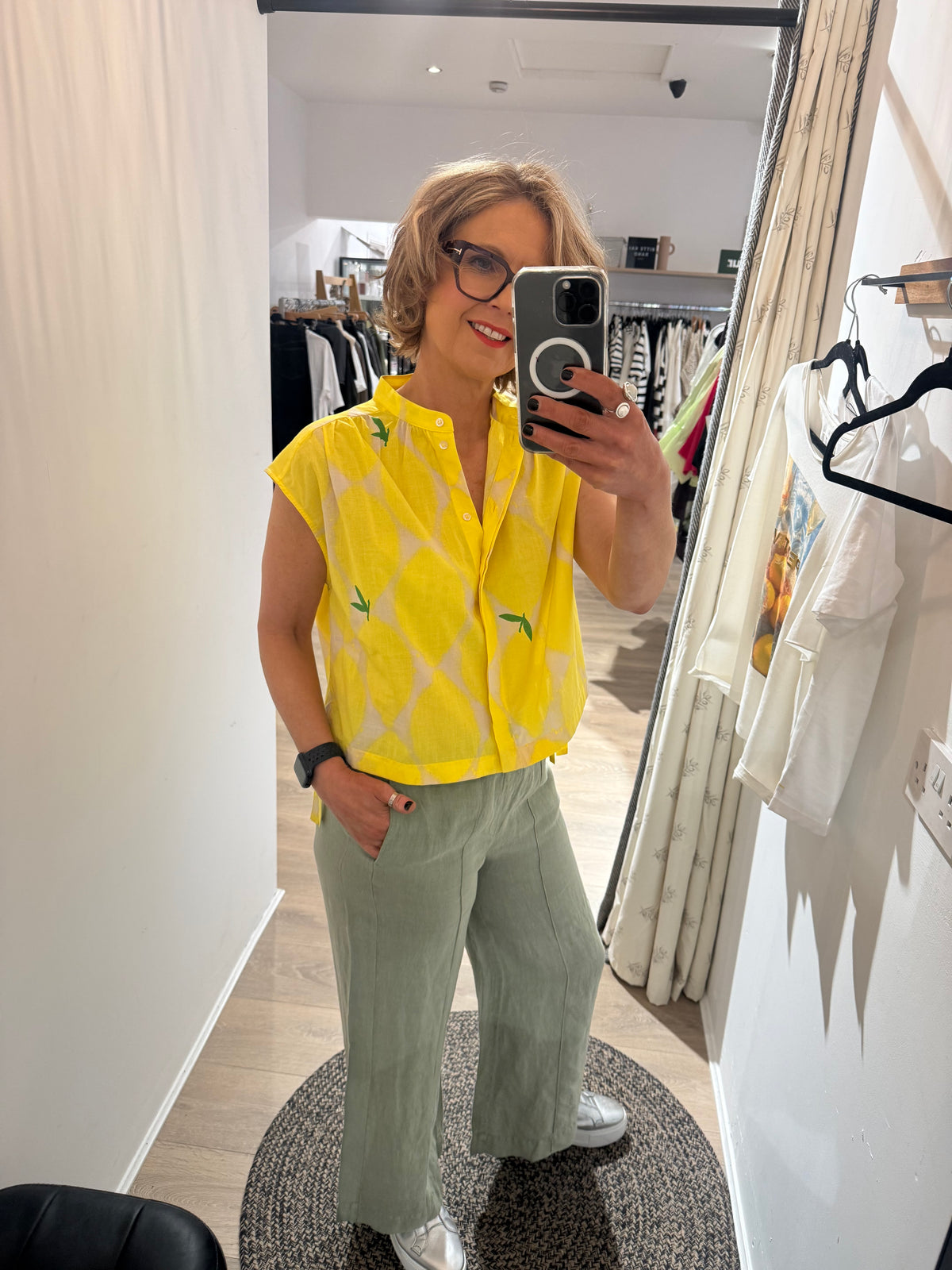 Oui Blouse In Yellow Stone 97234