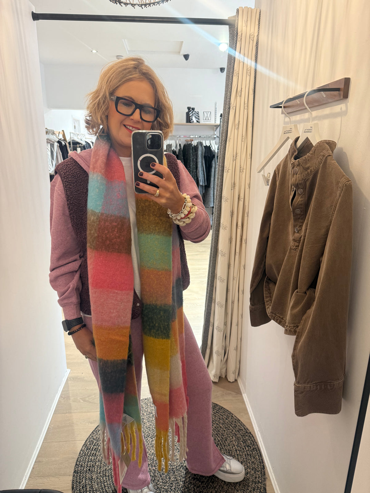 Numph Nufilora Scarf in Pink Lemonade