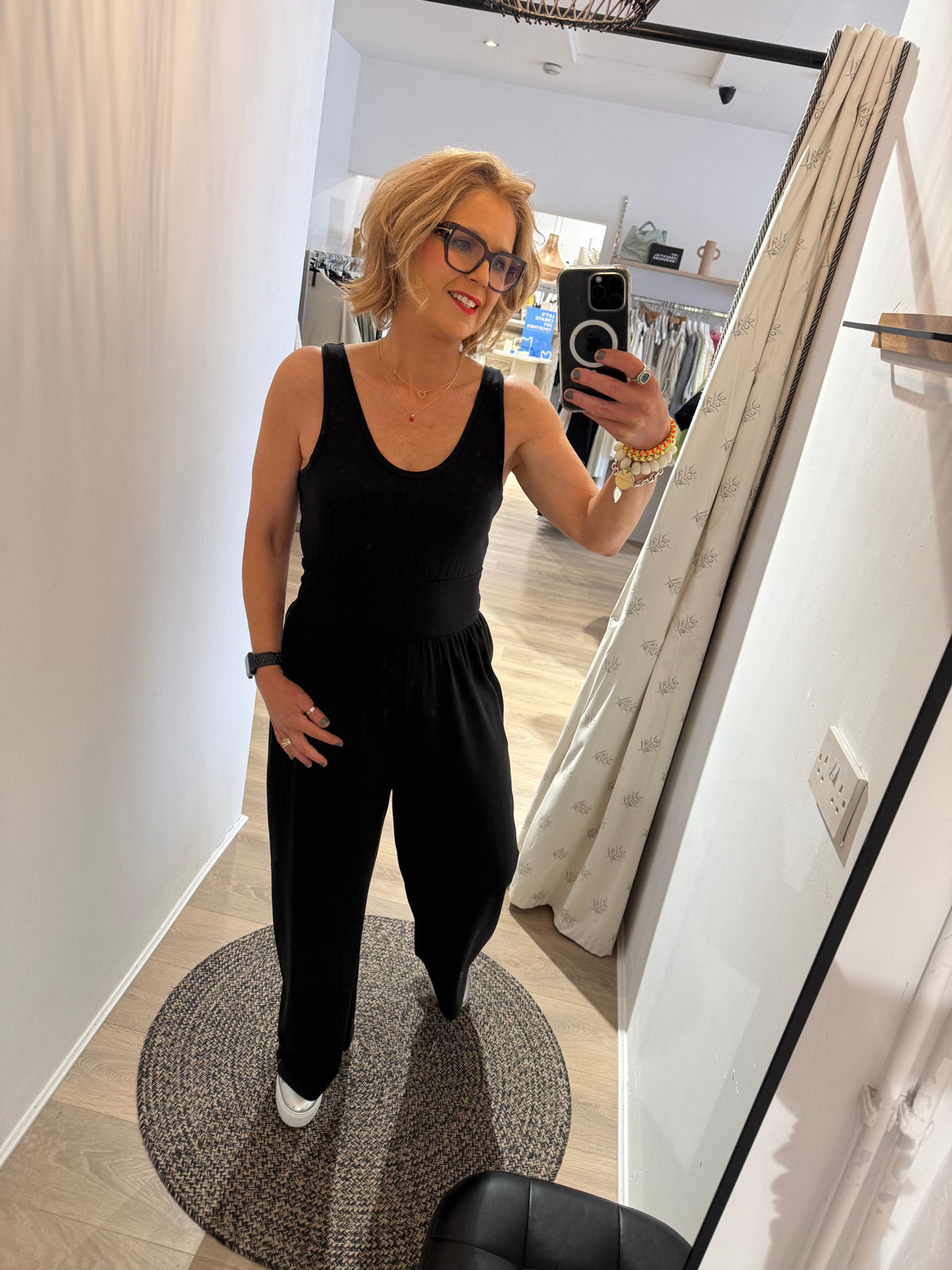 Part Two Bitsa Jumpsuit In Black