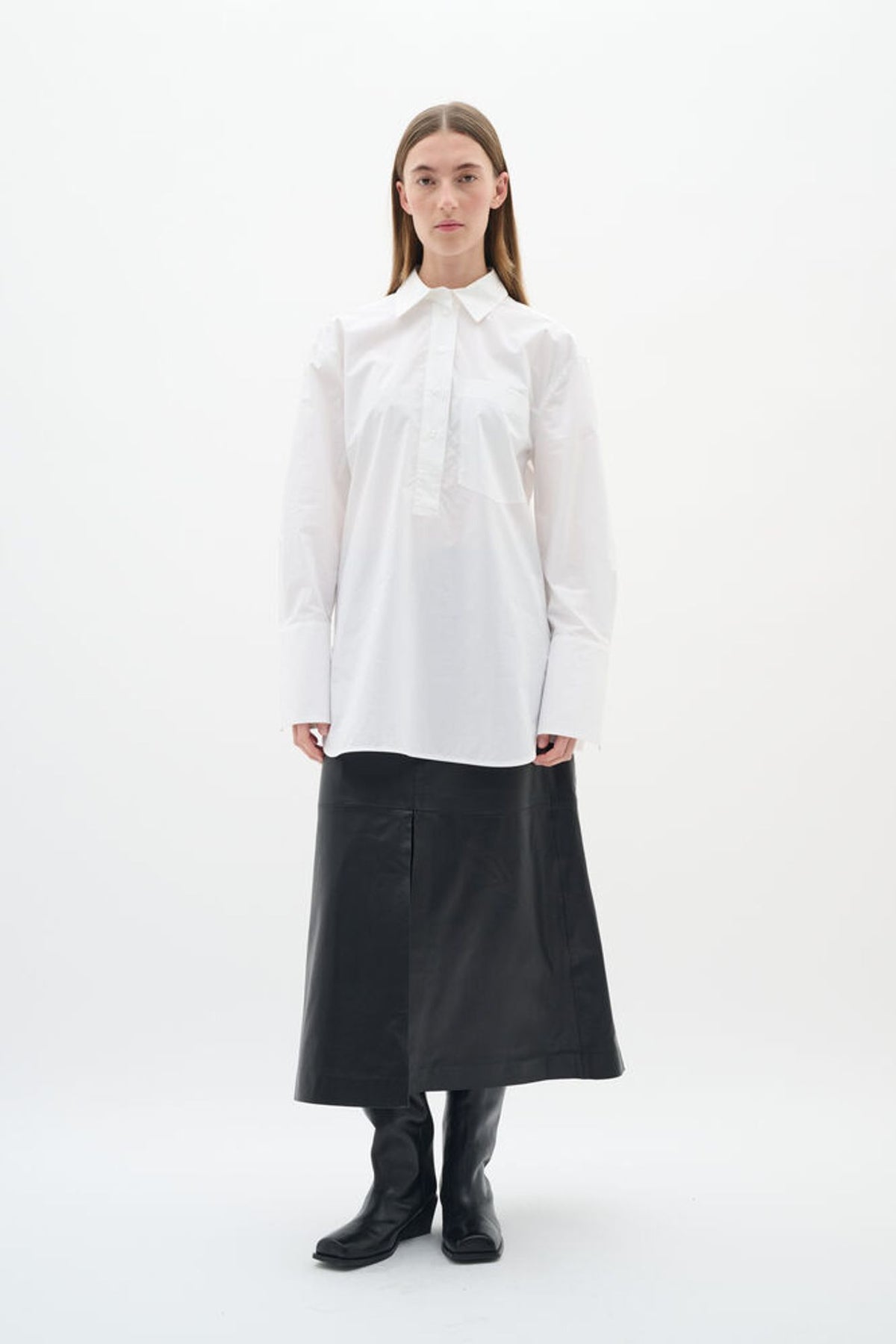 Inwear Atlas Oversized Shirt In Pure White