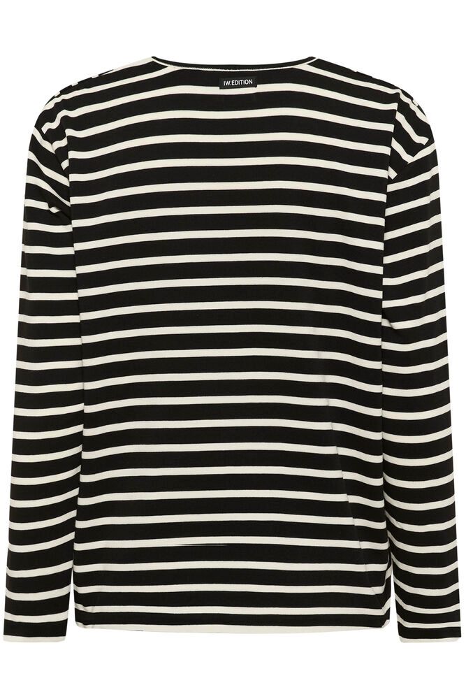 Inwear Della V-Neck T-Shirt In Black and Whisper White Stripes