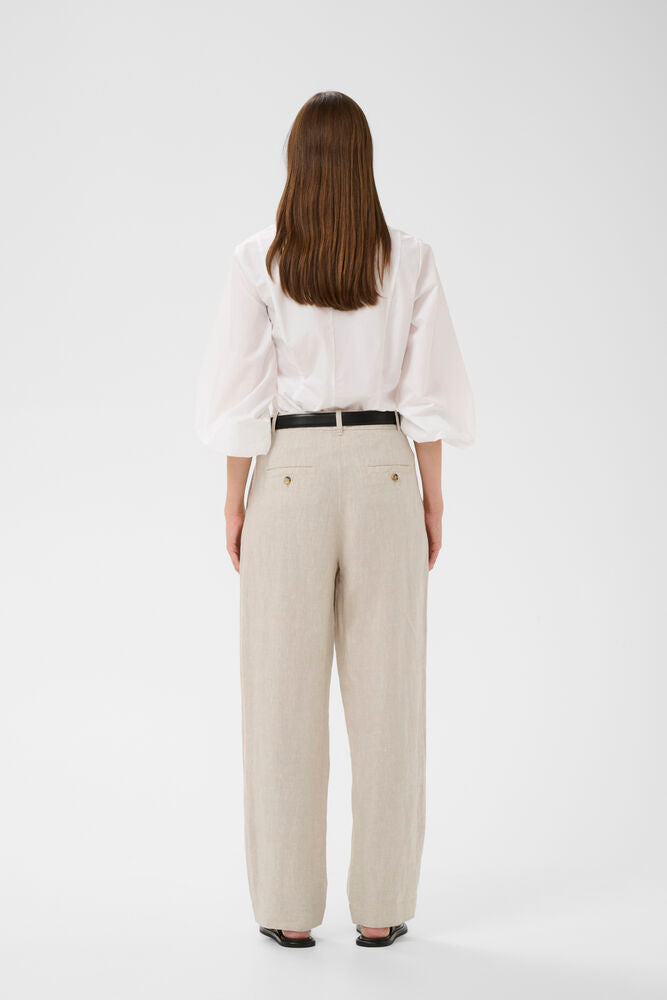 Inwear Dilana Sinikka Pants In Ecru Melange / White