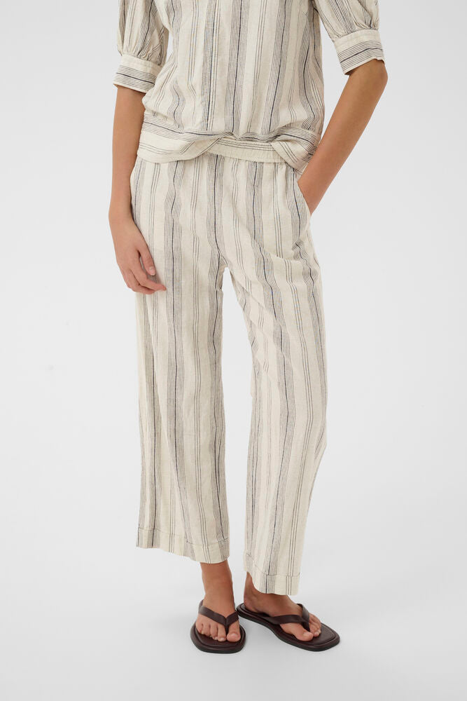 Inwear Rimone Driza Culotte Pants In Mattress Stripe