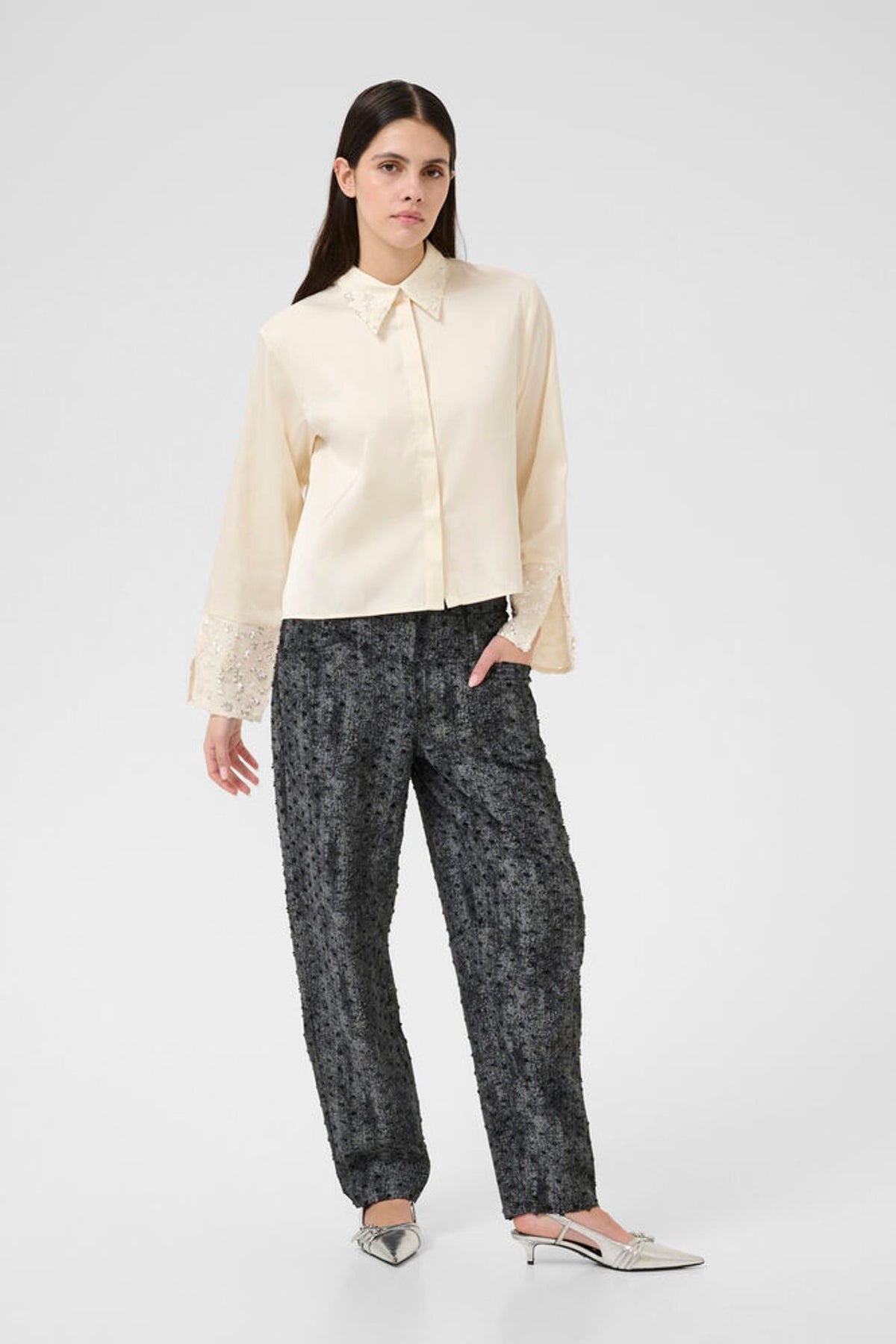 Karen By Simonsen Carmen Shirt In Egret
