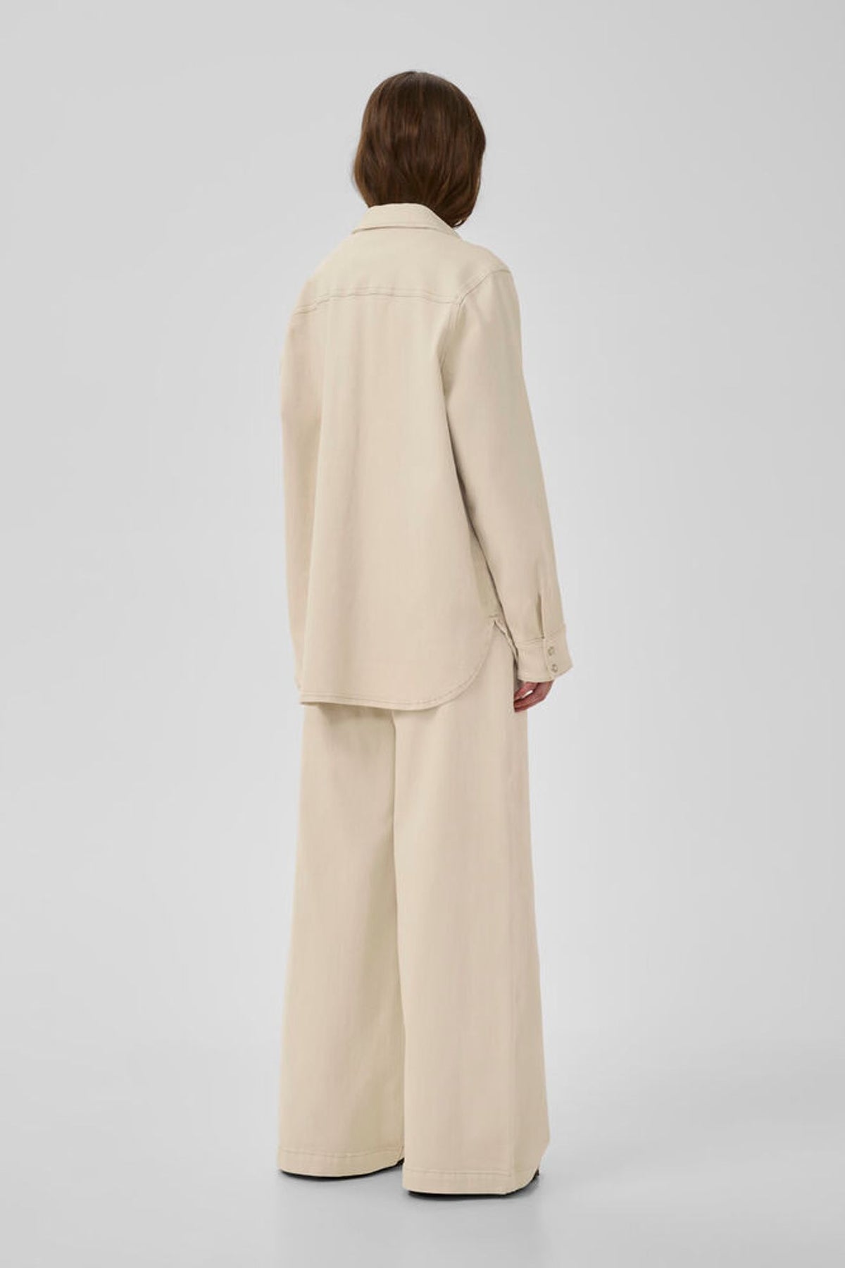 My Essential Wardrobe Dango 157 High X-Wide Jeans In Oatmeal