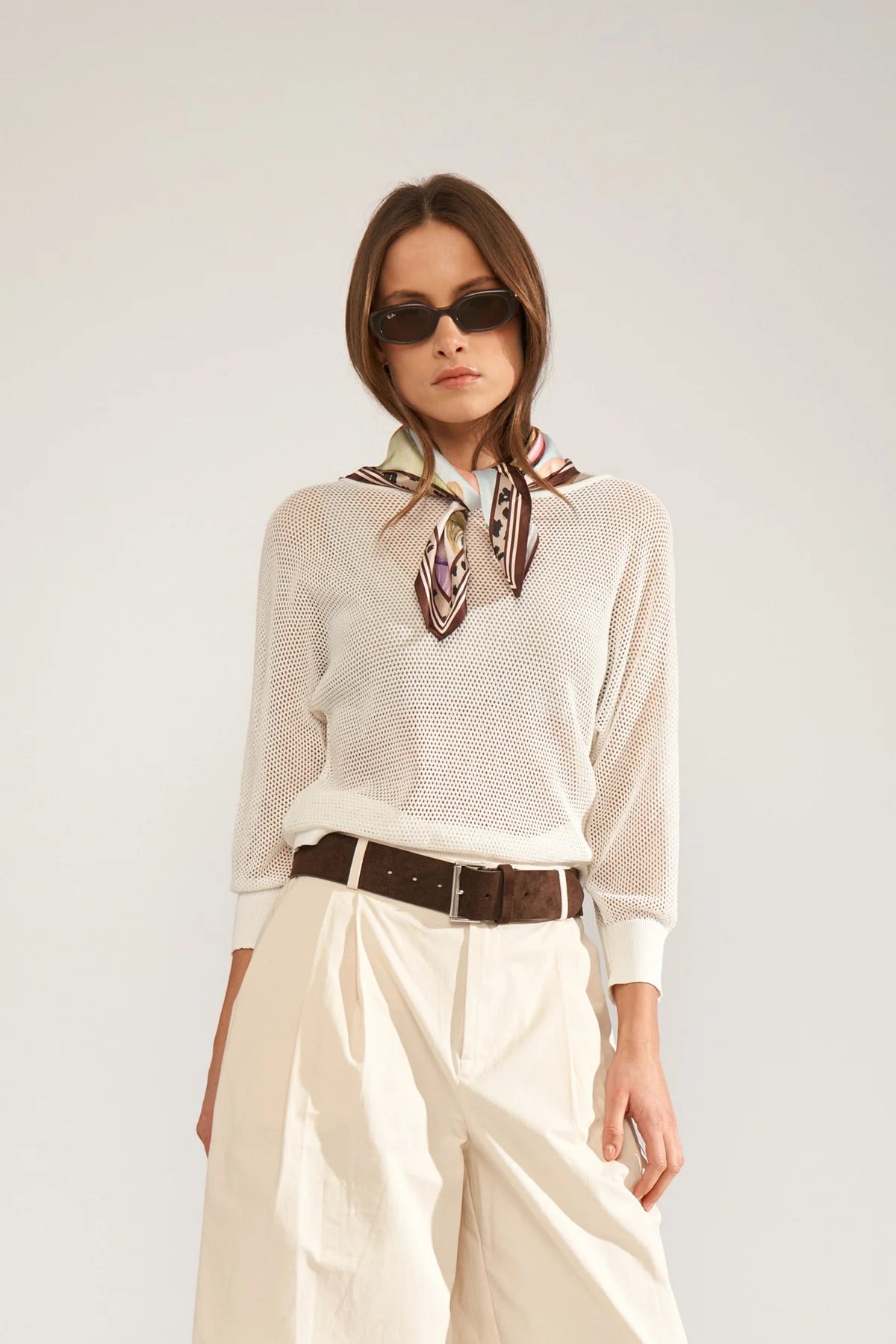 Numph Nukayla Satin Scarf In Airy Blue