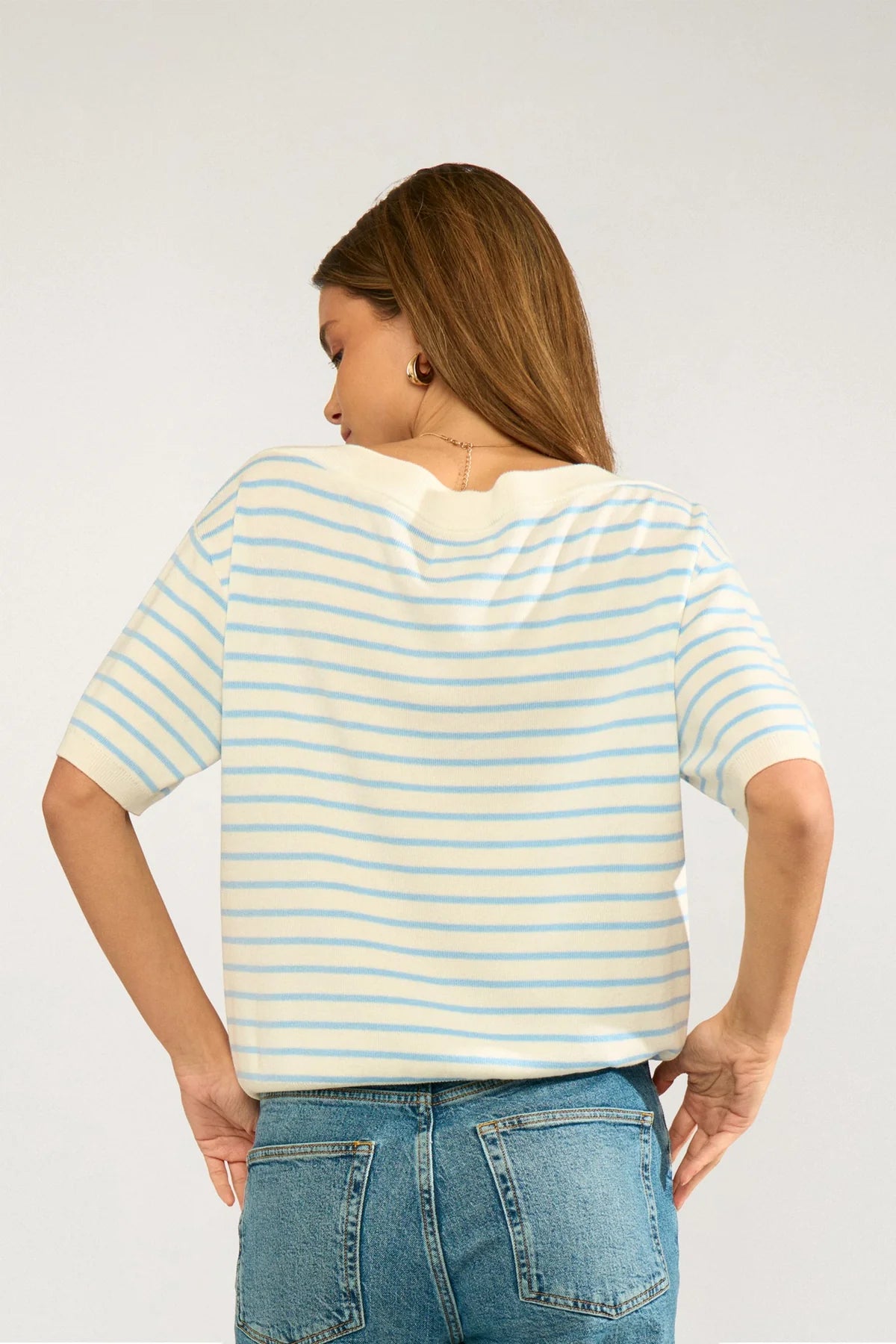 Numph Nusillio Pullover In Placid Blue