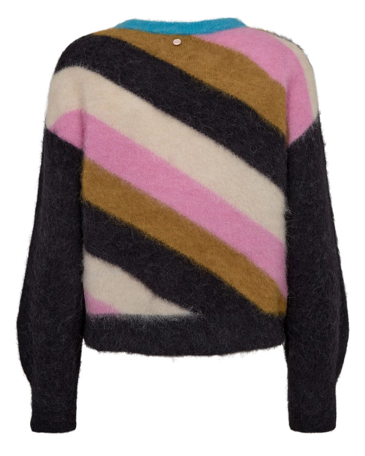 Numph Nusuri Multi Stripe Pullover In Obsidian