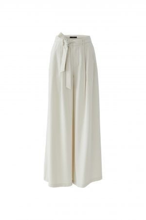 Oui Palazzo Trousers In Whitecap