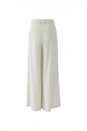 Oui Palazzo Trousers In Whitecap