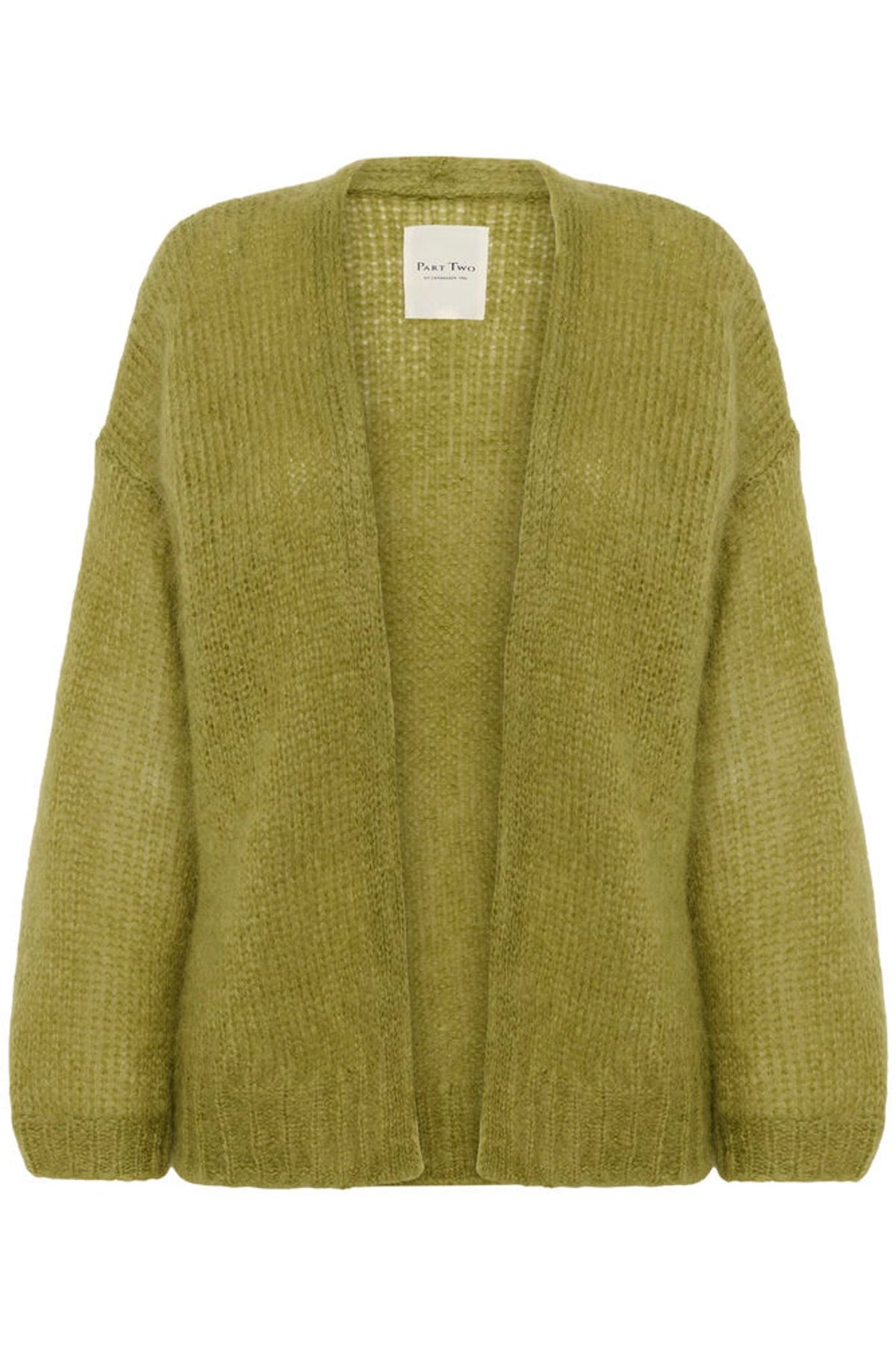 Part Two Rastina Cardigan In Green Olive Cameo Boutique