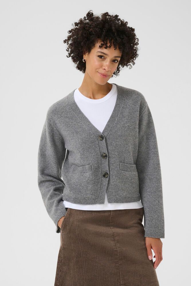 Part Two Sveva Cardigan in Medium Grey Melange