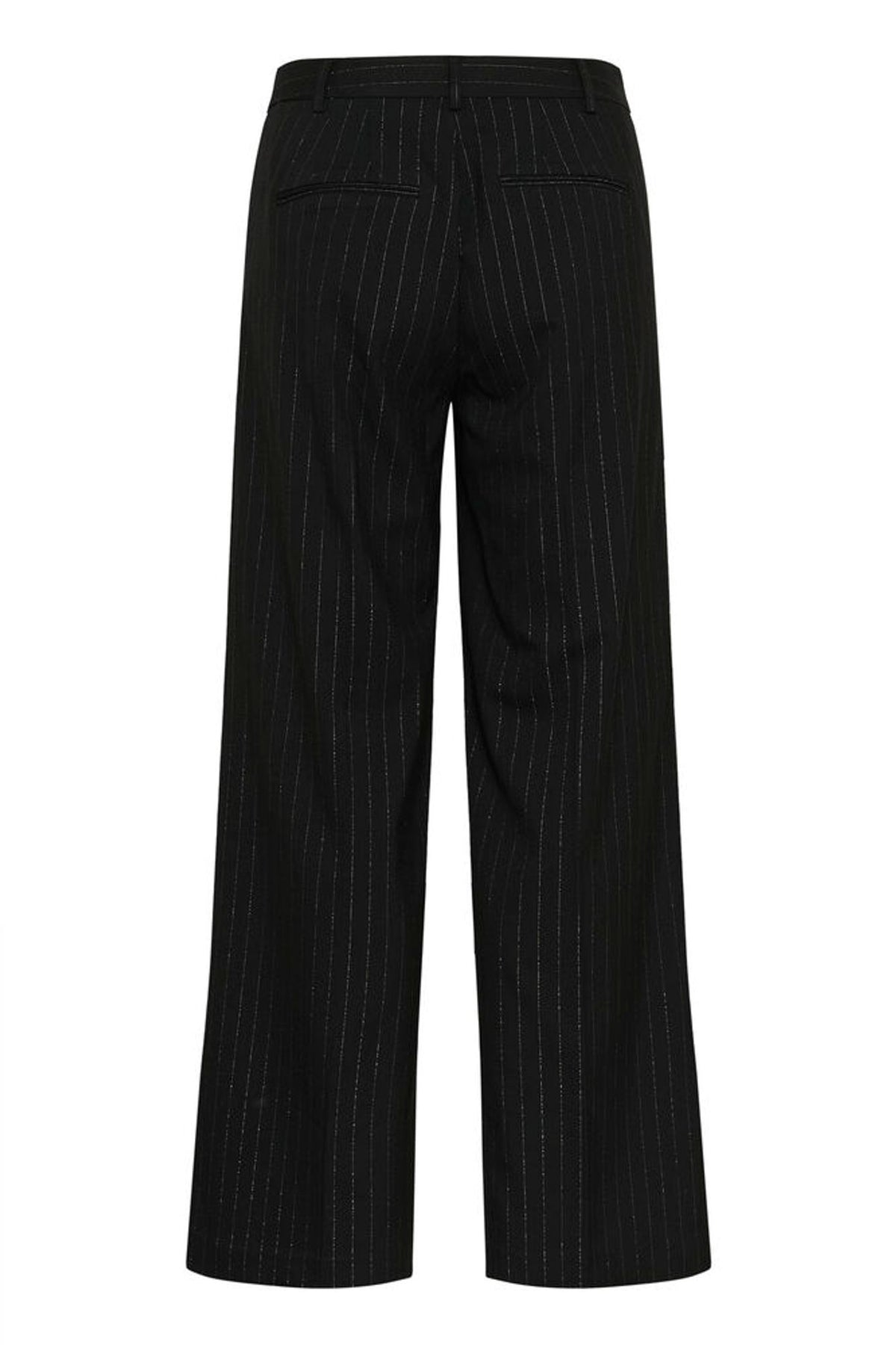 Part Two Vanilla Pant In Black Metallic Stripe