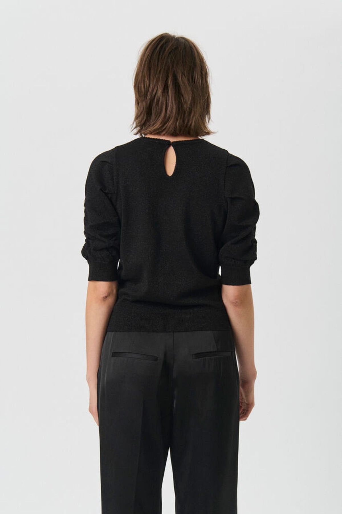 Part Two Varaia Pullover In Black With Lurex