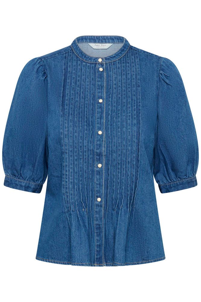 Part Two Alesia Shirt In Medium Blue Denim