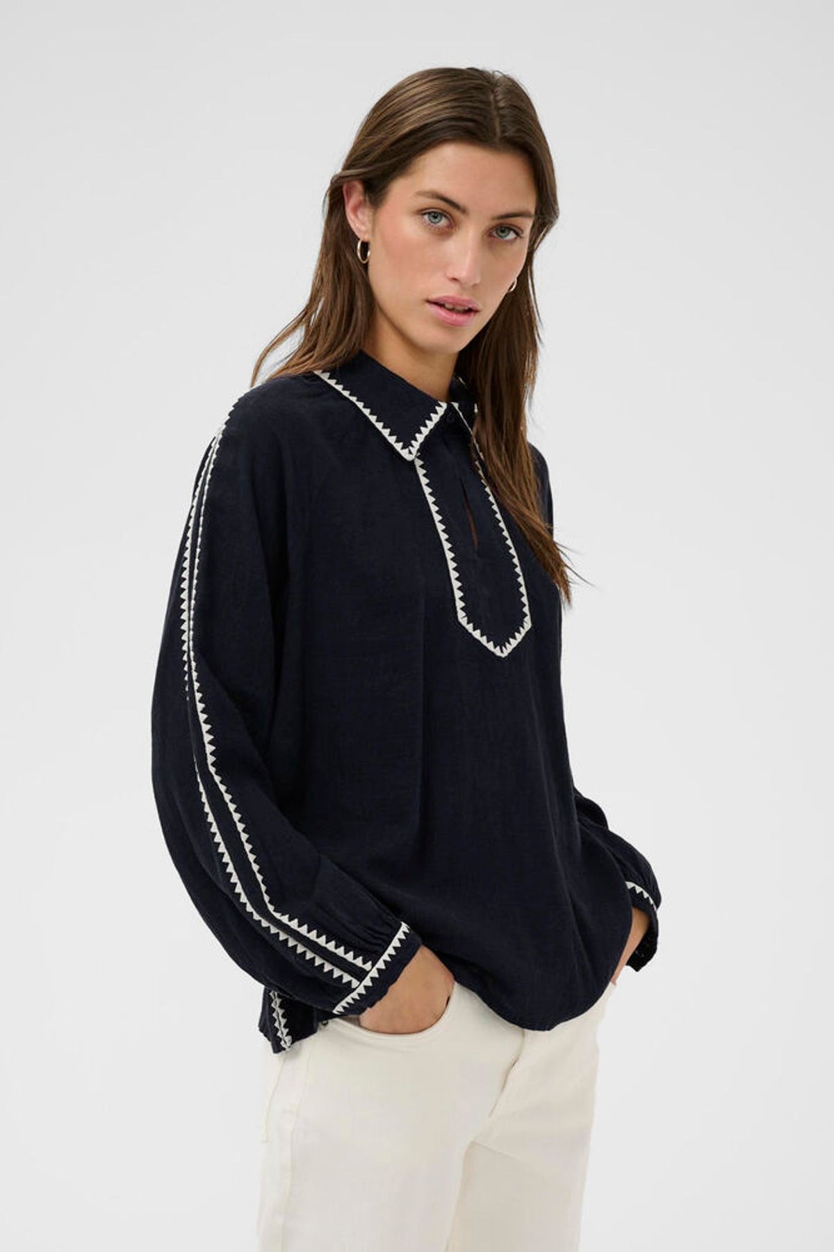 Part Two Aimy Blouse In After Midnight Blue