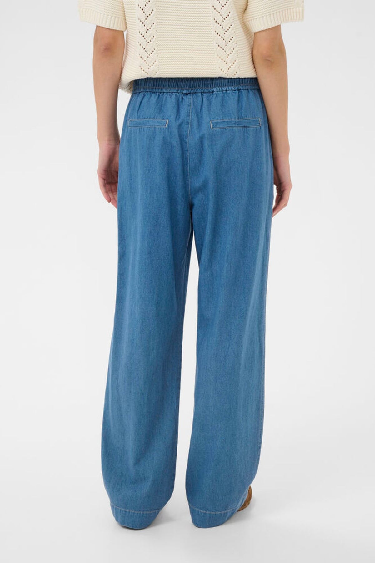 Part Two Aina Pant In Medium Blue Denim