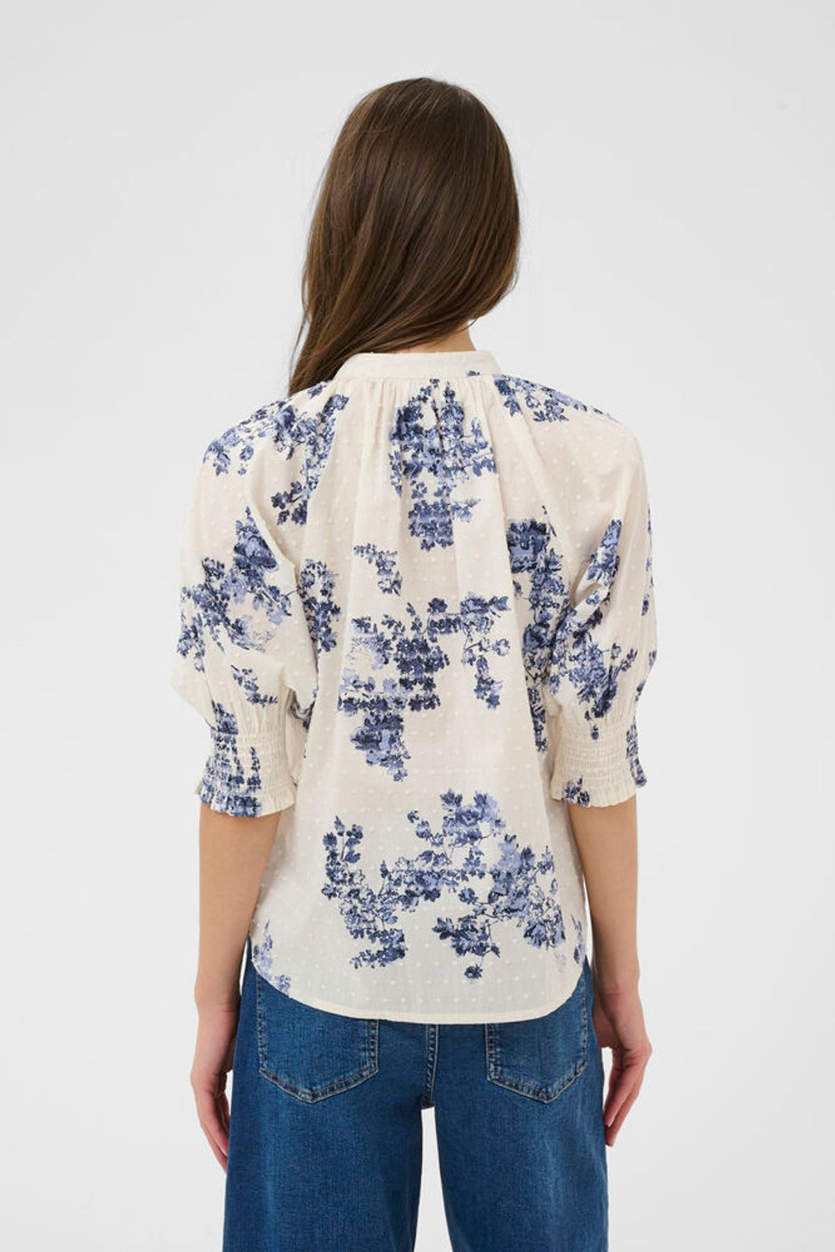 Part Two Almera Shirt In Blue Shadow Flower Print