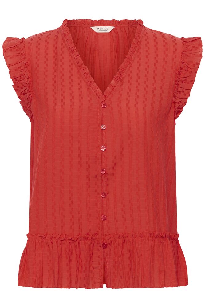 Part Two Aneka Blouse In Poppy Red