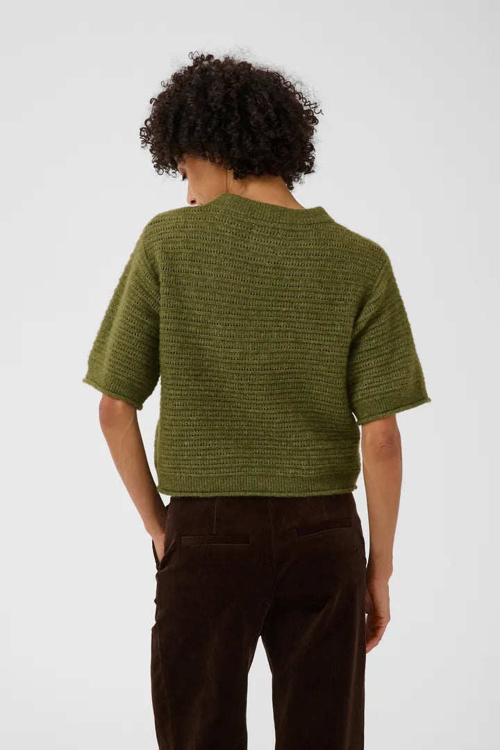 Part Two Cerys Pullover In Green Melange