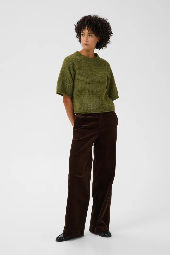 Part Two Cerys Pullover In Green Melange