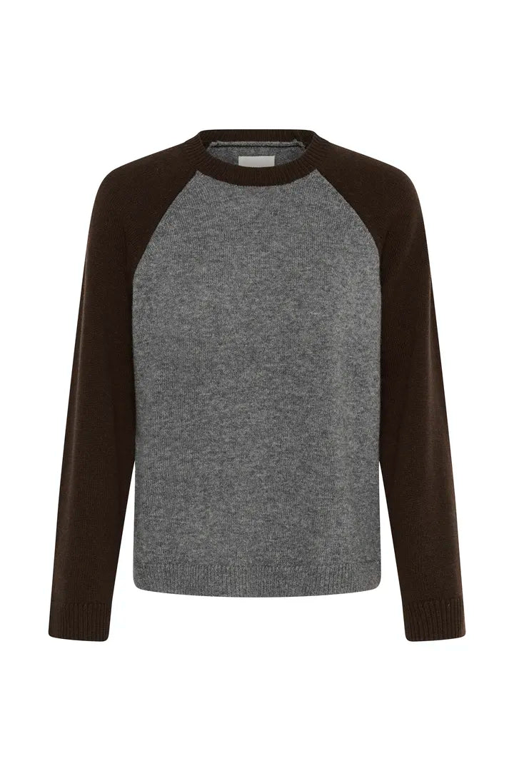 Part Two Cleo Pullover In Grey and Mole