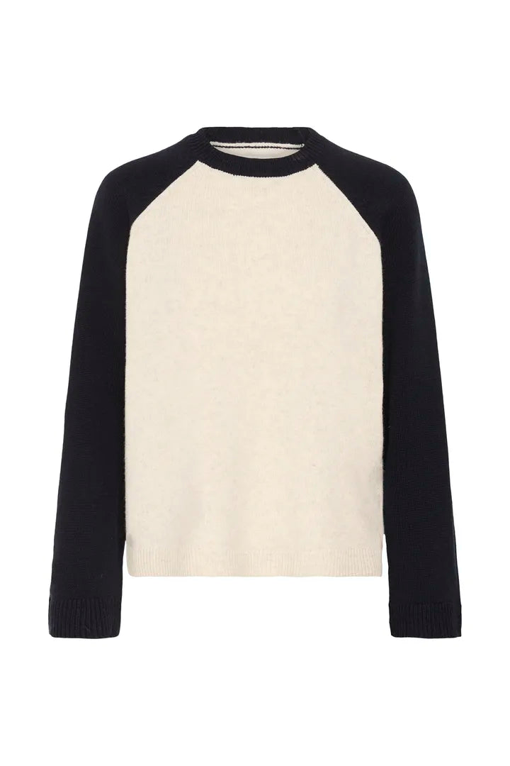 Part Two Cleo Pullover In Oatmeal And Navy