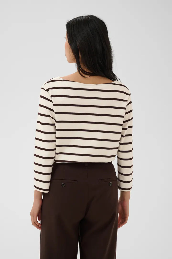 Part Two Nela T-shirt In Mole Stripe