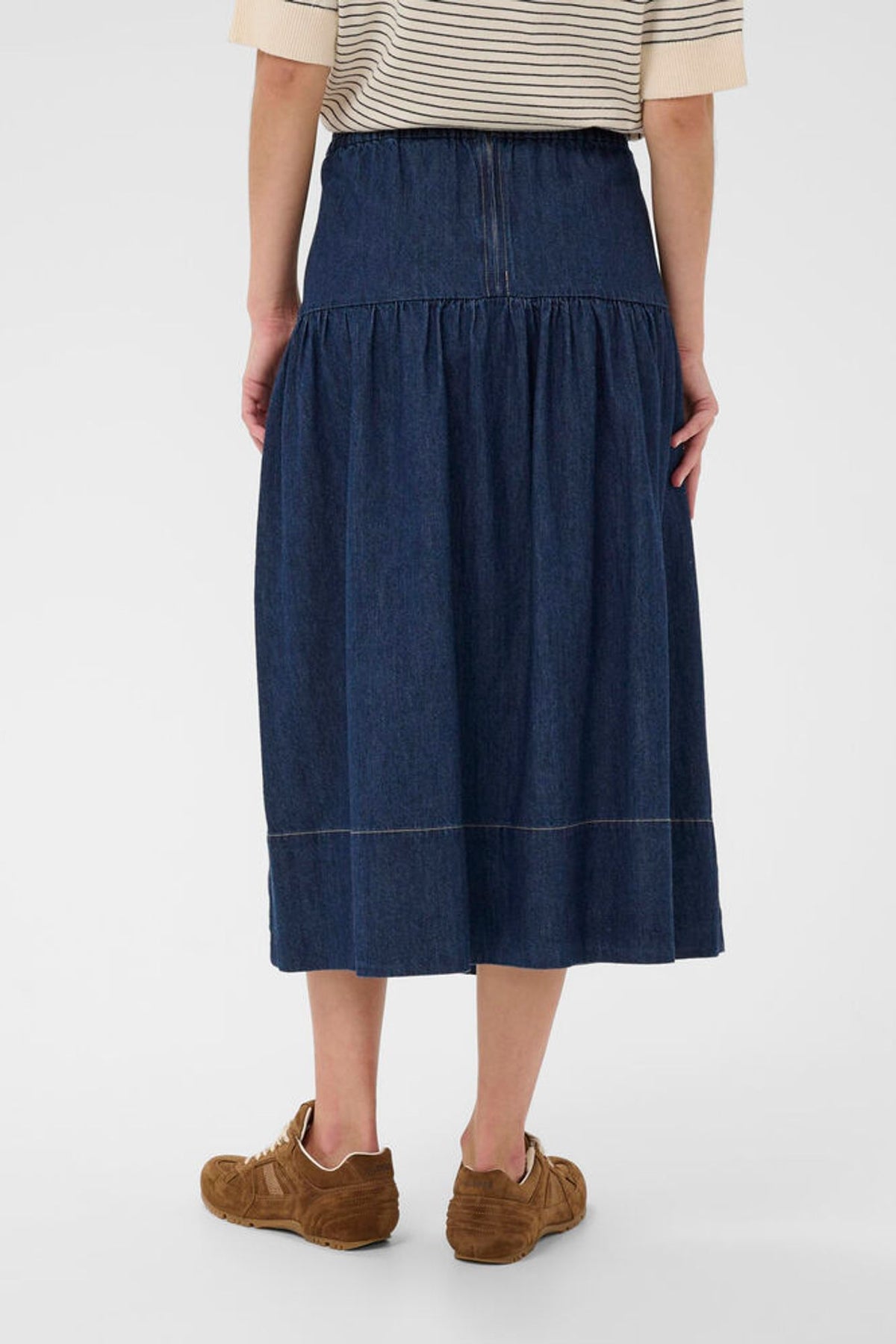 Part Two Nellia Skirt In Dark Blue Denim
