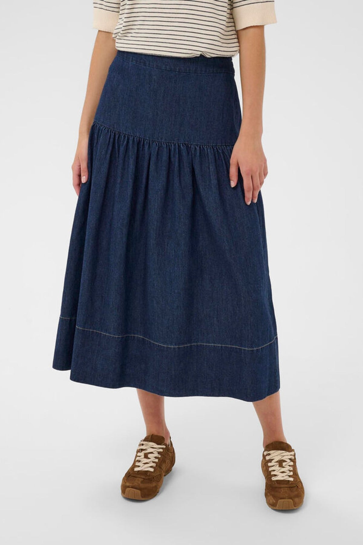 Part Two Nellia Skirt In Dark Blue Denim