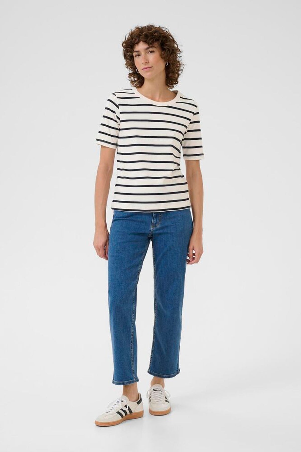 Part Two Ratana T Shirt In Dark Navy Stripes