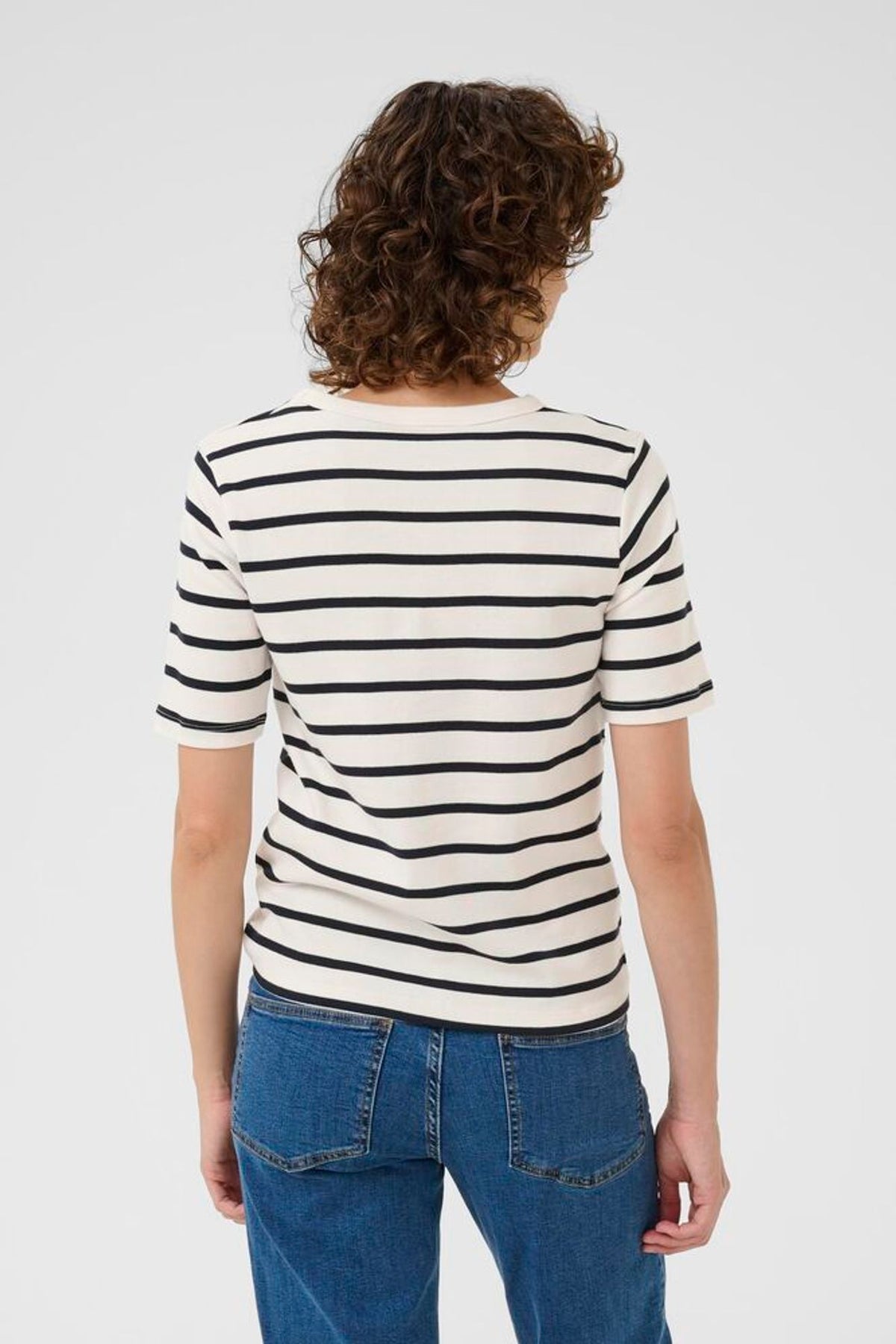 Part Two Ratana T Shirt In Dark Navy Stripes