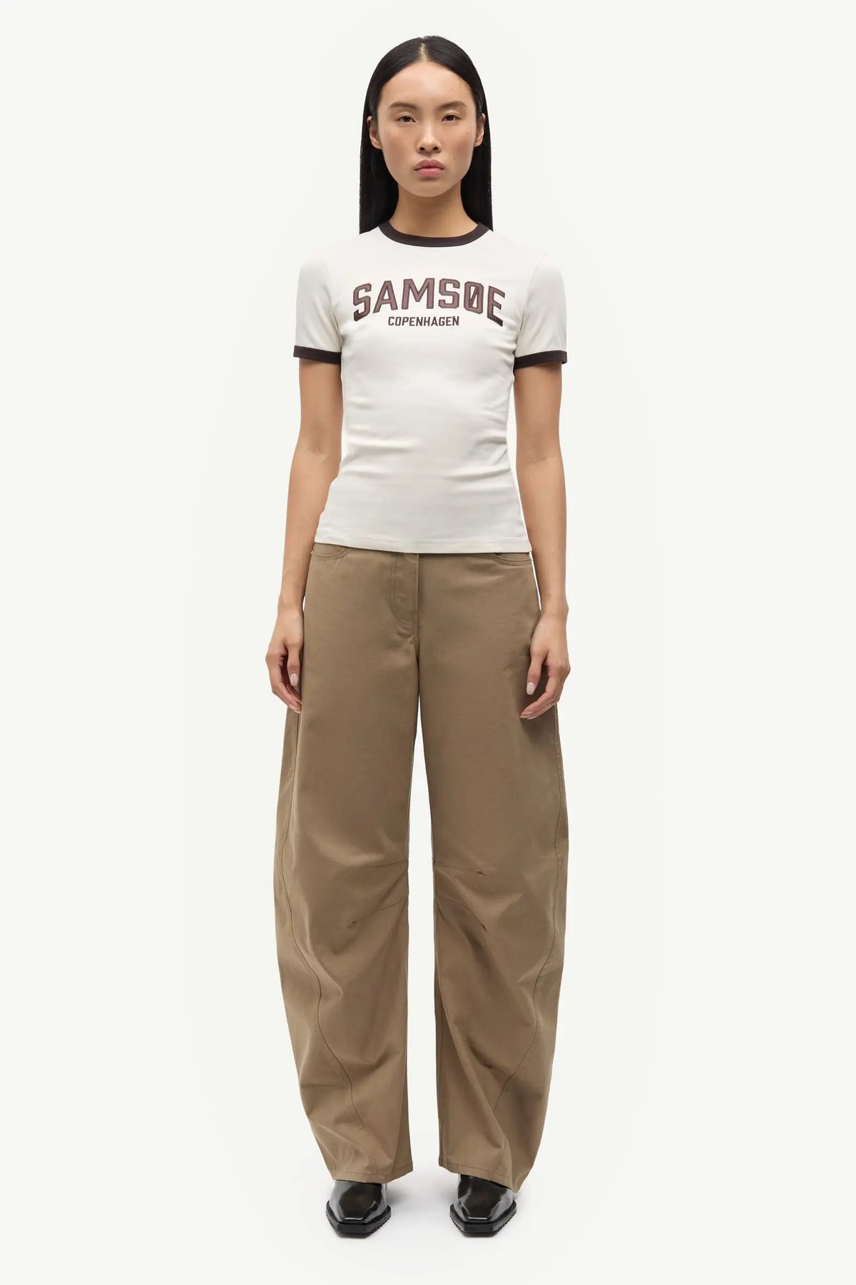 Samsoe Sabond SS T-shirt In Egret