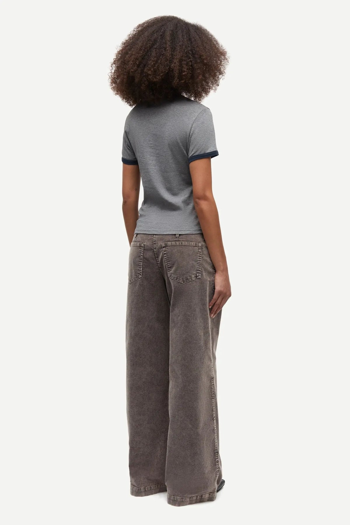Samsoe Sabond SS T-shirt In Mid Grey Mel