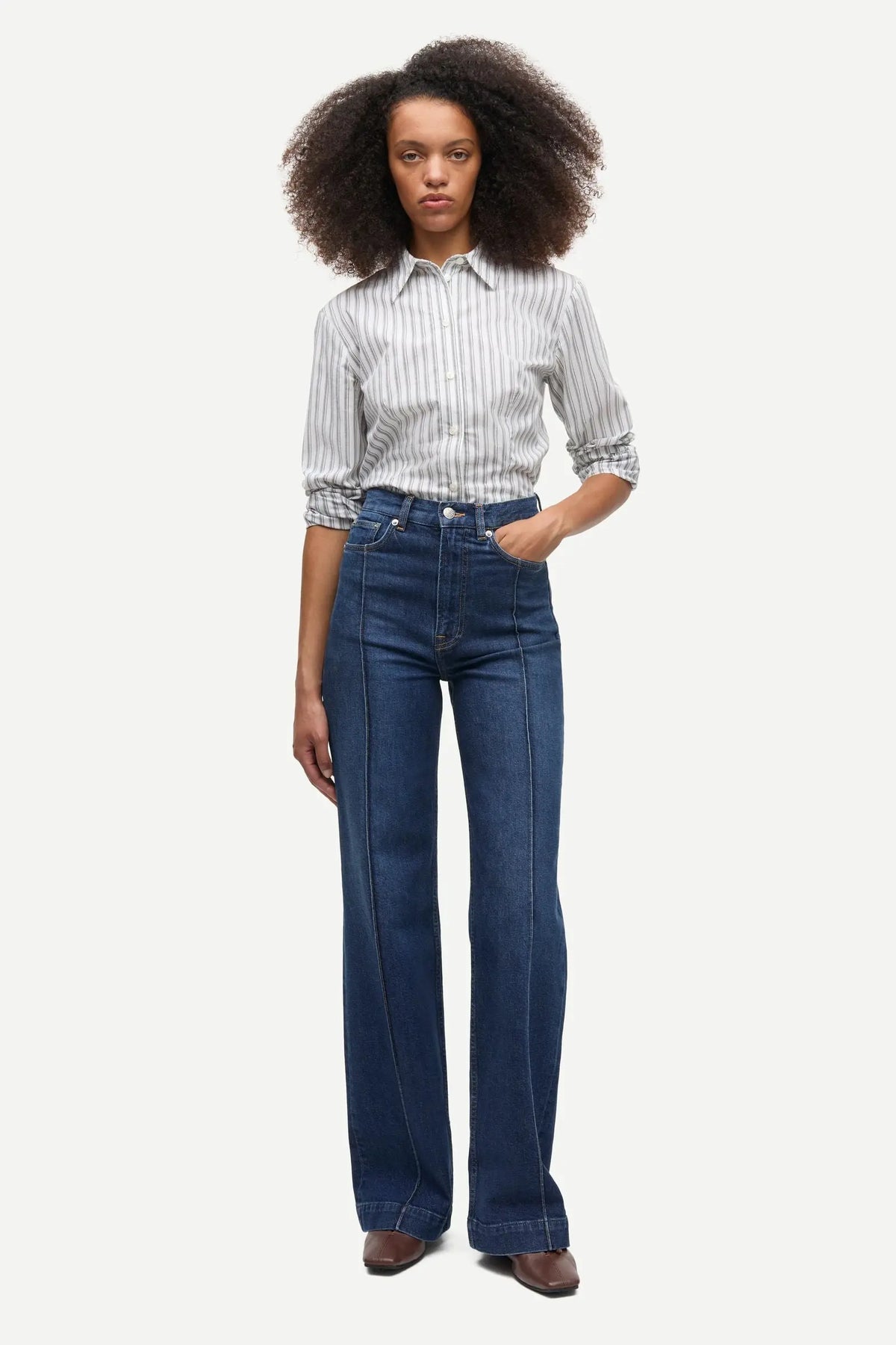 Samsoe Sarebecca Jeans Tuck In Paris Blue Comfort