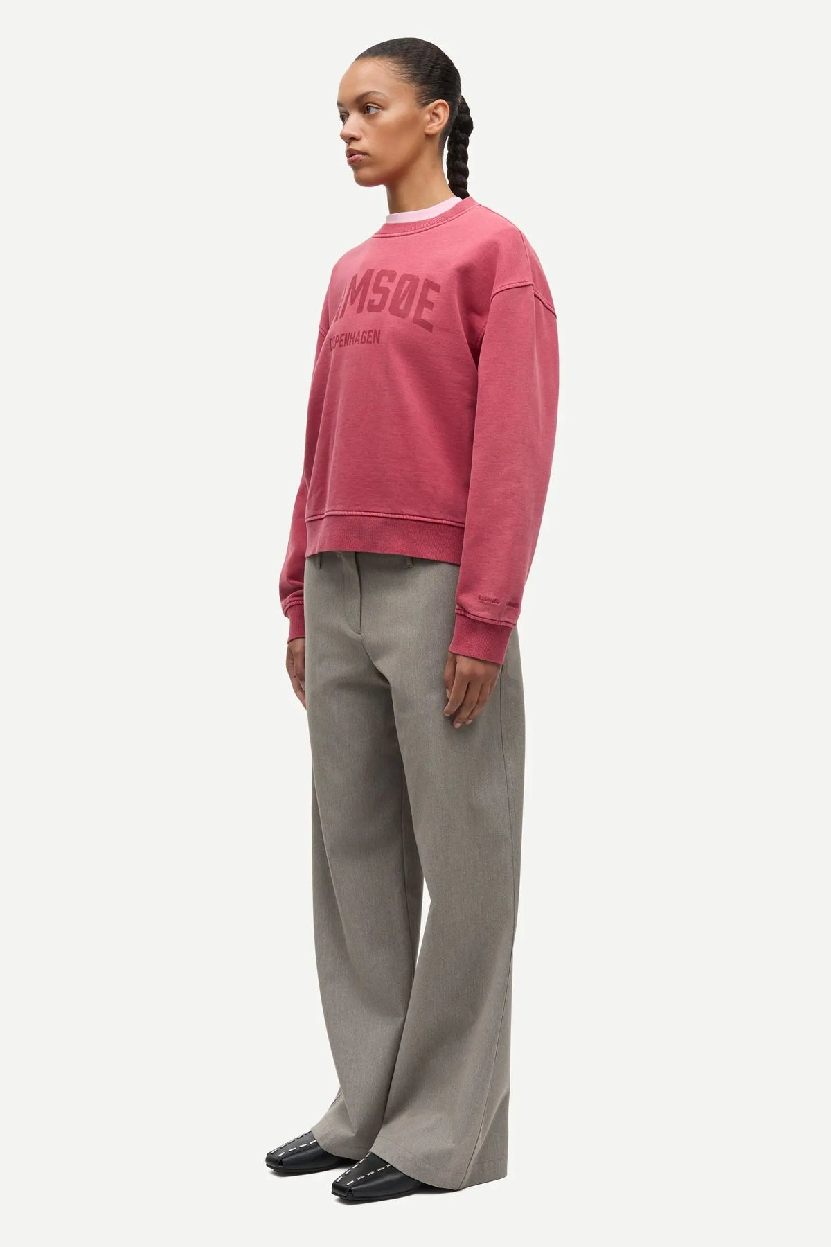 Samsoe Savan Sweat In Tomato Red Pigment