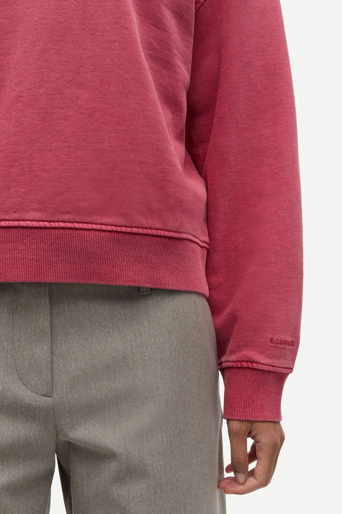 Samsoe Savan Sweat In Tomato Red Pigment